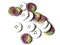 15 20mm Colorful Spiral Buttons 4 Hole Round Wood Buttons Wooden Buttons